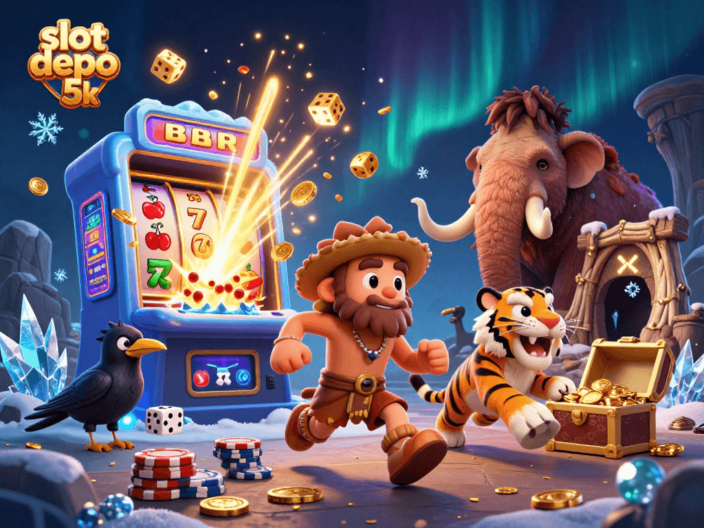 Play winning slots at slot depo 5k with dynamic illustrations of ancient casino elements.