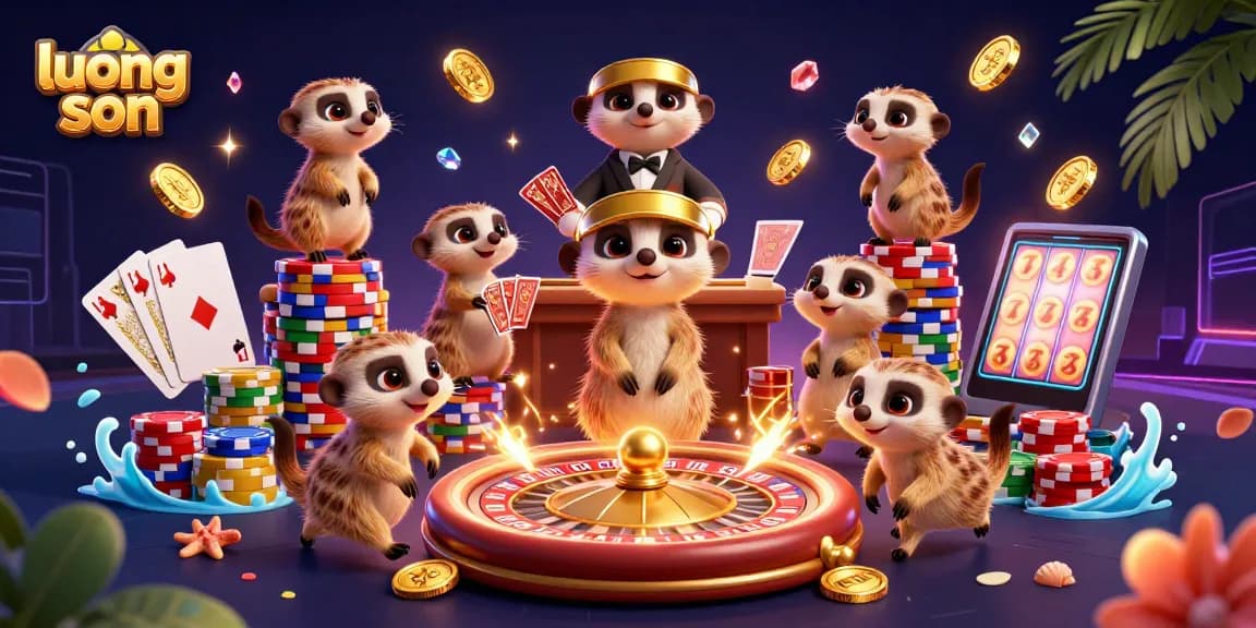 Experience the thrilling action of luong son with meerkats running a dazzling casino operation.
