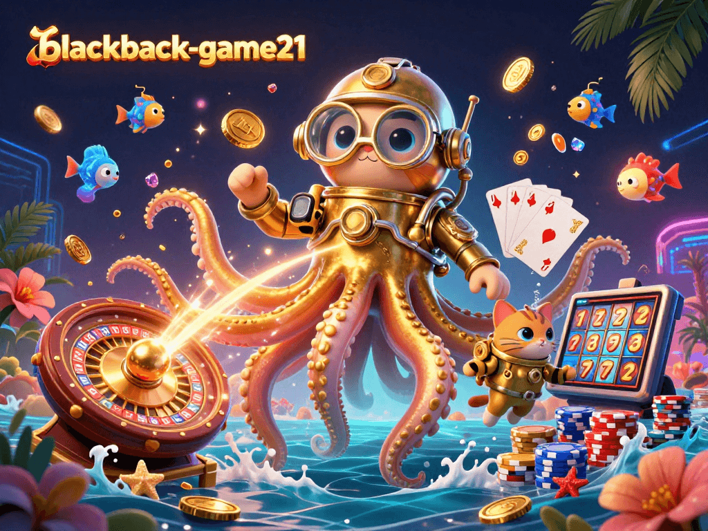 Experience the thrill of blackjack-game21 with an electrifying 3D casino scene featuring dynamic gaming elements.