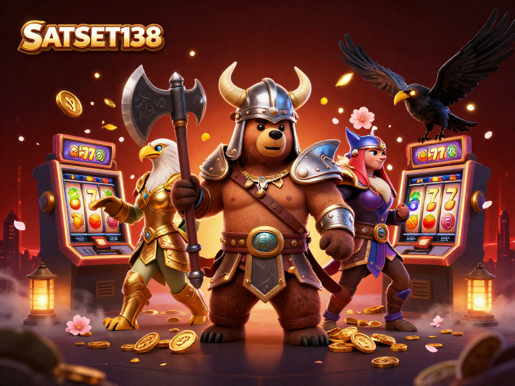 SATSET138 menghadirkan sensasi bermain slot dengan simbol yang berkilauan dan karakter menarik.
