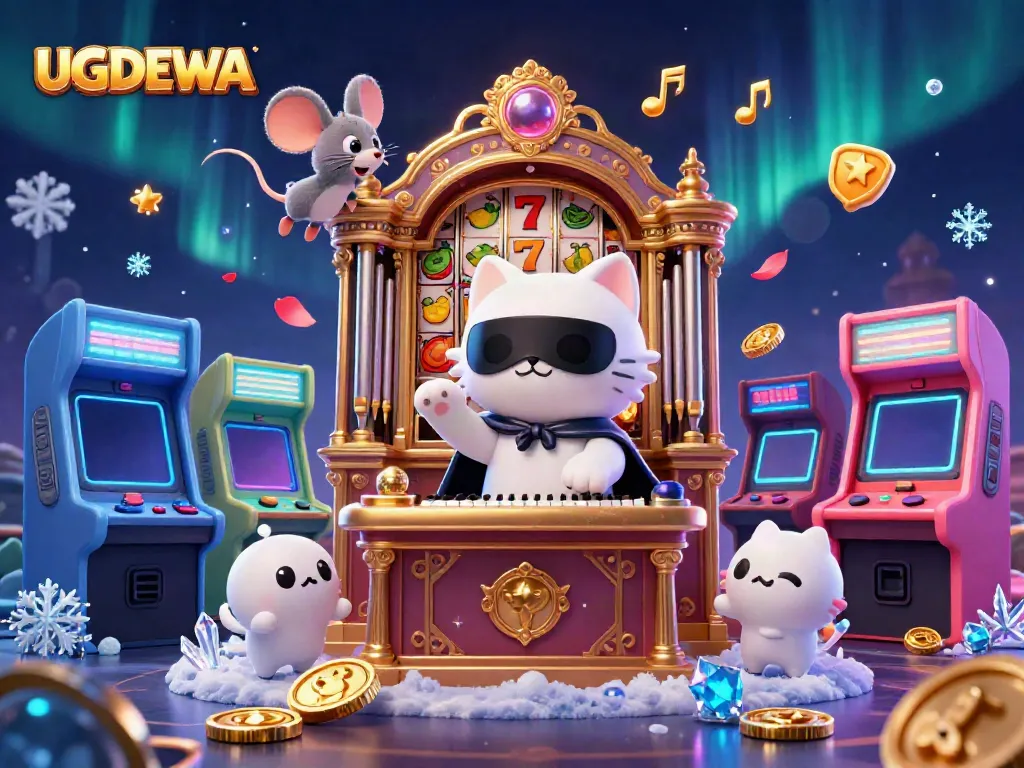 Engage in thrilling gameplay at UGDEWA with a vibrant casino scene featuring exciting elements.