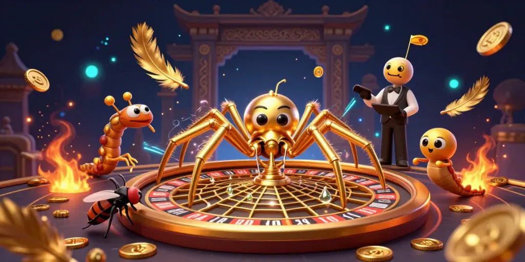Experience DA88's vibrant online gaming with a whimsical roulette-themed scene