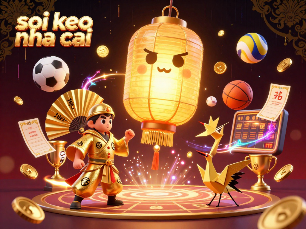 Place bets strategically with soi keo nha cai in a vibrant casino scene featuring dynamic sports elements.