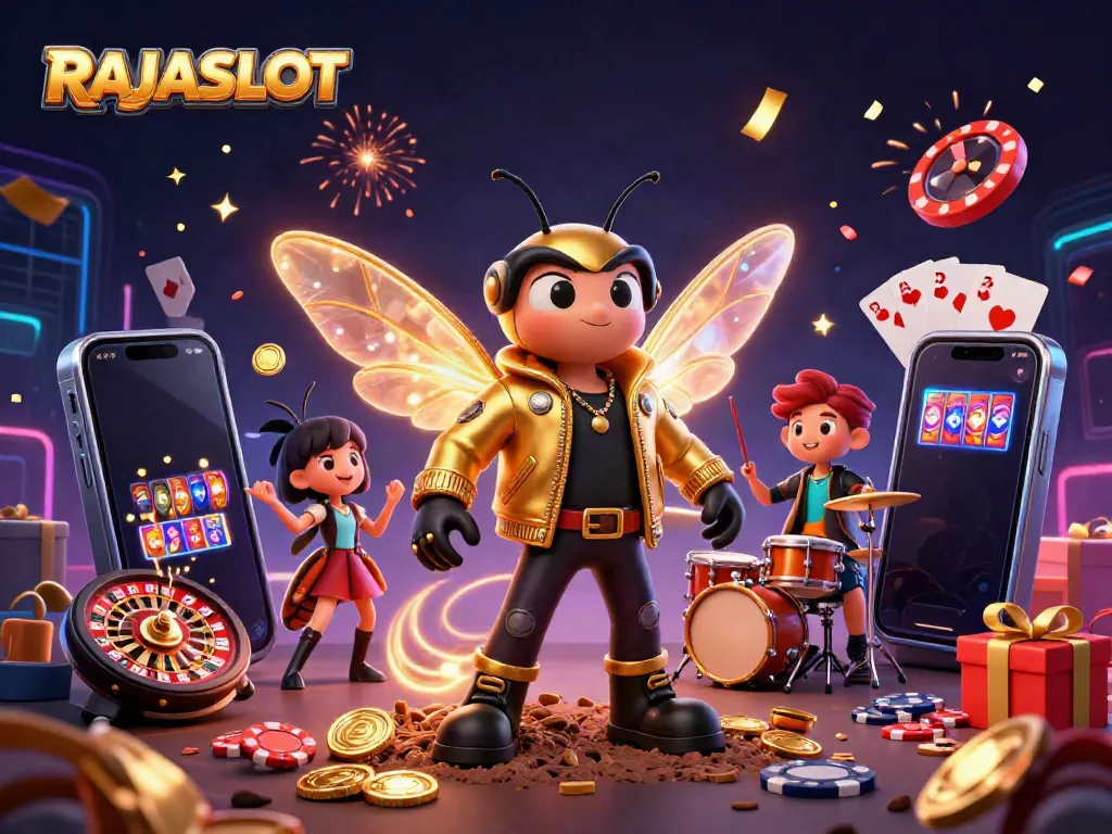 RAJASLOT mempersembahkan ilustrasi slot dengan karakter seru dan permainan yang menarik.