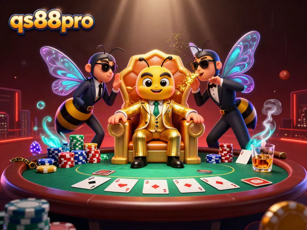 Experience thrilling gameplay with qs88pro in this dynamic casino scene featuring a mob boss and vivid elements.