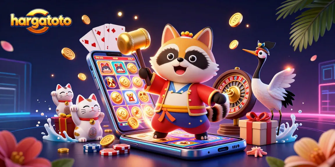 Engage with hargatoto's vibrant slot games featuring joyful characters and dynamic elements.