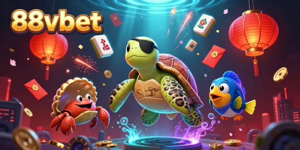 Engage with the vibrant 88vbet fantasy scene showcasing characters and symbols of luck and fortune.