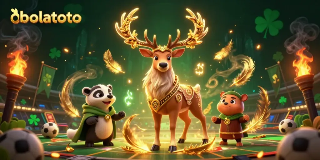 Bet with bolatoto at an immersive sports betting arena, featuring dynamic gaming characters.