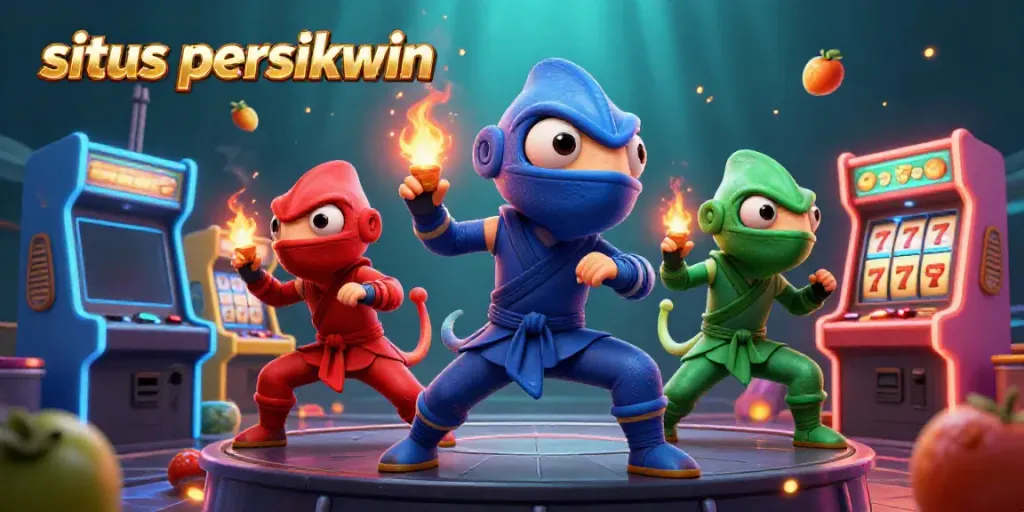 Permainan menarik di situs persikwin dengan tim ninja chameleon dan simbol slot yang mewah.