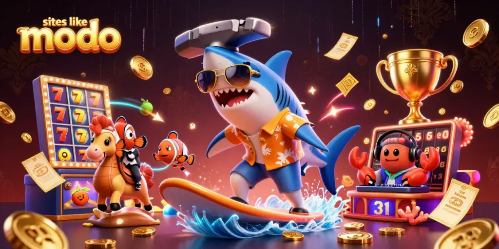 Experience gaming thrills at sites like modo with a vibrant 3D casino world.