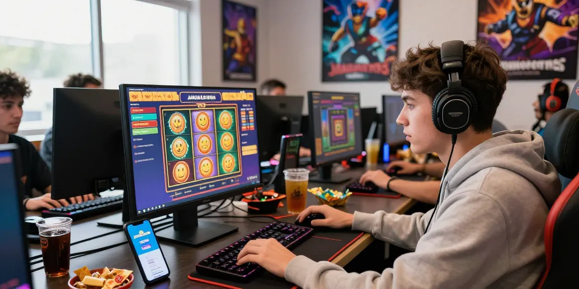Pengguna JANDASLOT88 bermain game slot online dalam suasana menyenangkan dan sosial.