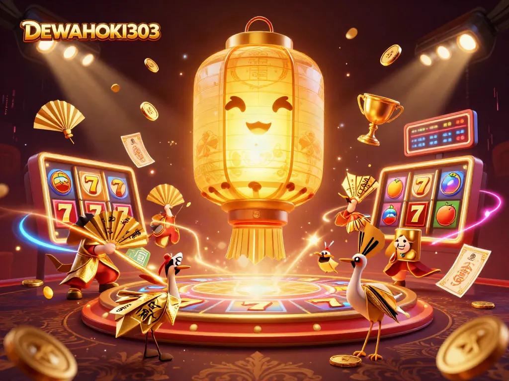 DEWAHOKI303 mempromosikan pengalaman bermain slot dengan simbol keberuntungan.