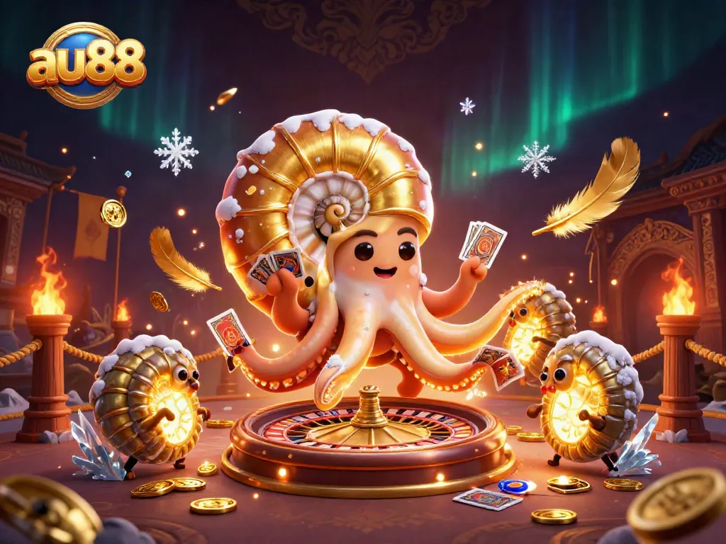 Engage with the dynamic world of au88 featuring an ancient nautilus roulette and glowing ammonite companions.