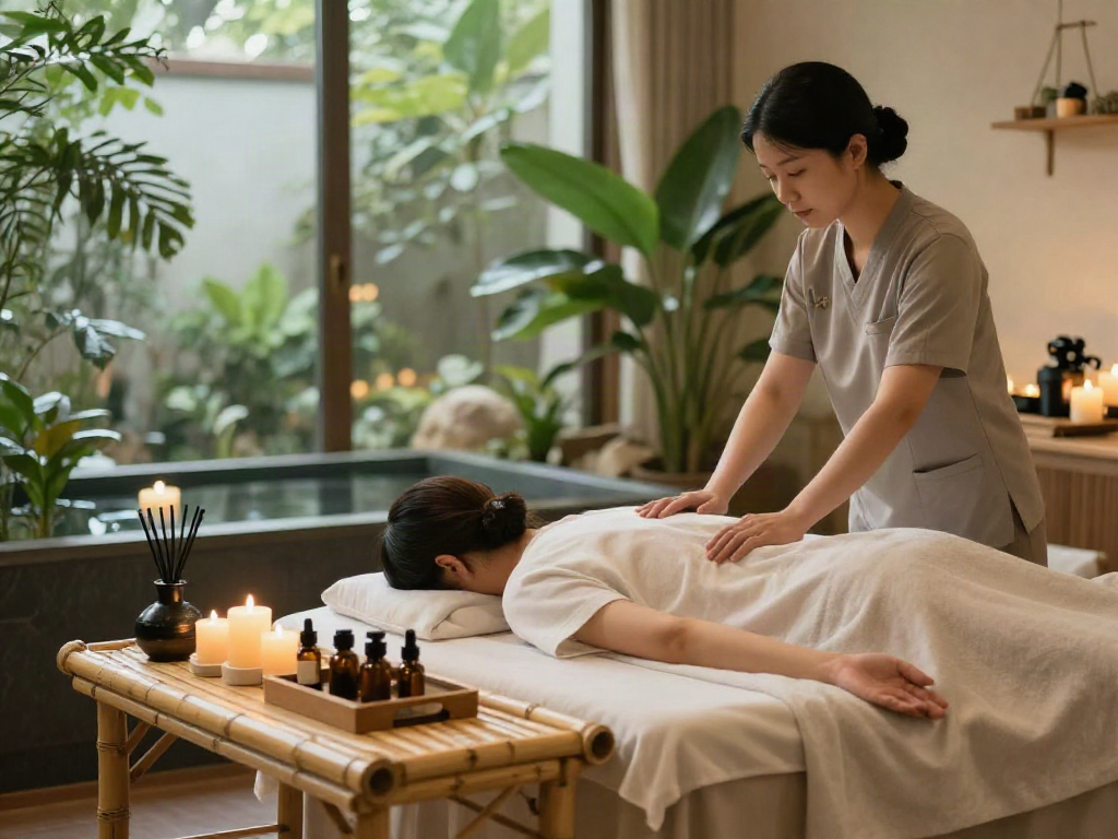 Enhance relaxation with 서대문출장마사지 in a serene wellness spa environment featuring calming elements.