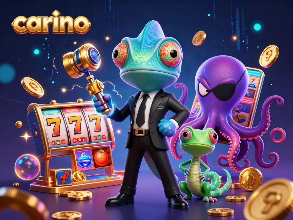 Engaging cartoon scene highlighting the carino theme in a vibrant casino atmosphere.
