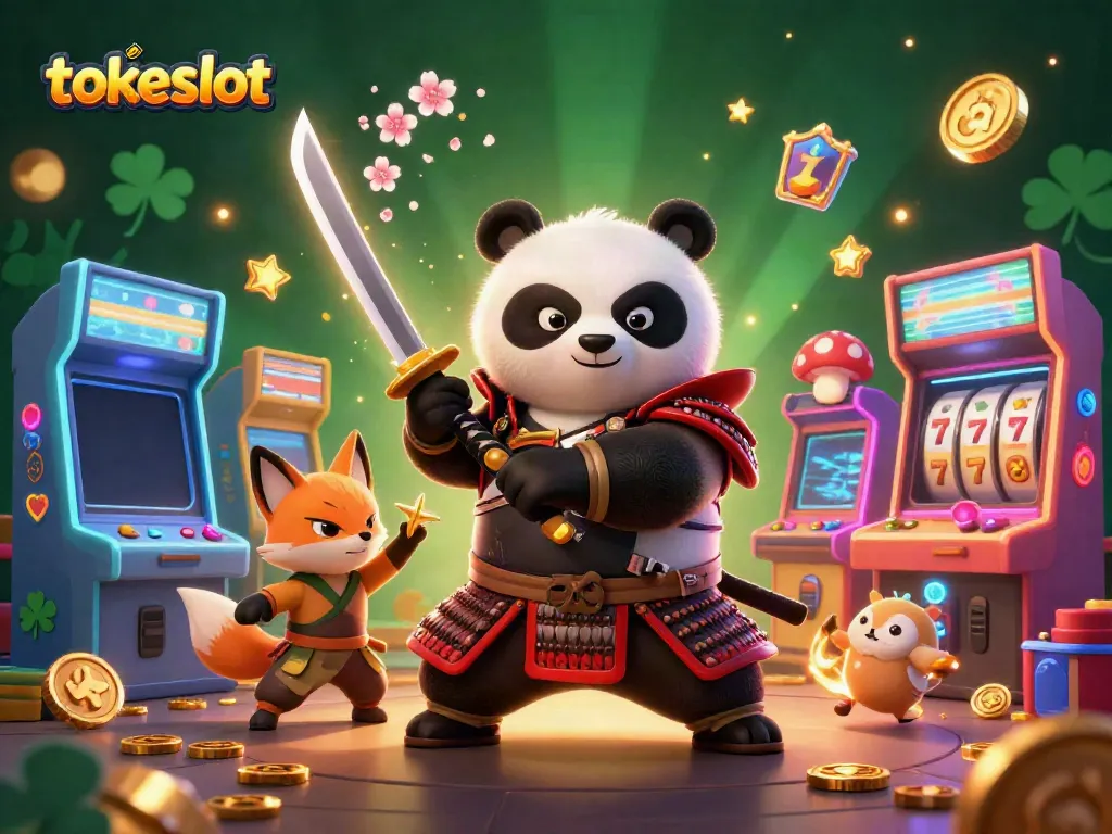 Engage in thrilling gameplay at tokeslot with colorful characters and vibrant casino elements.