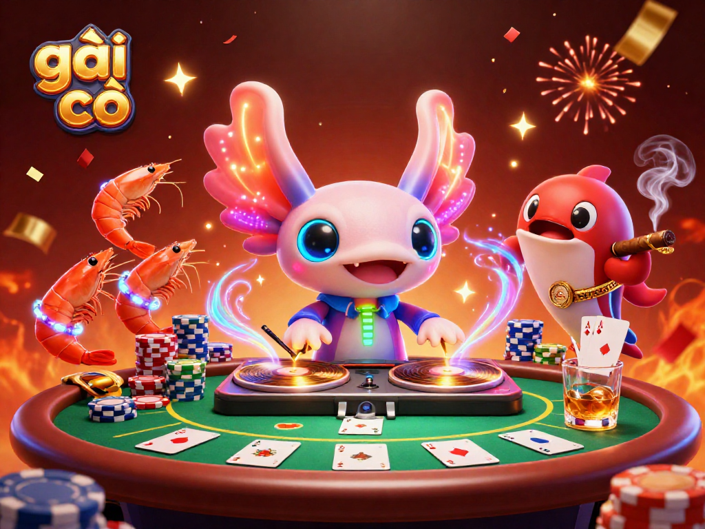 Exciting casino scene with gái gọi showcasing vibrant poker-themed characters and elements.