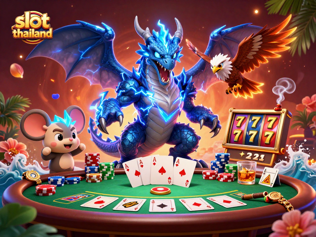 Play exciting slot thailand games with thrilling characters and vibrant casino elements.